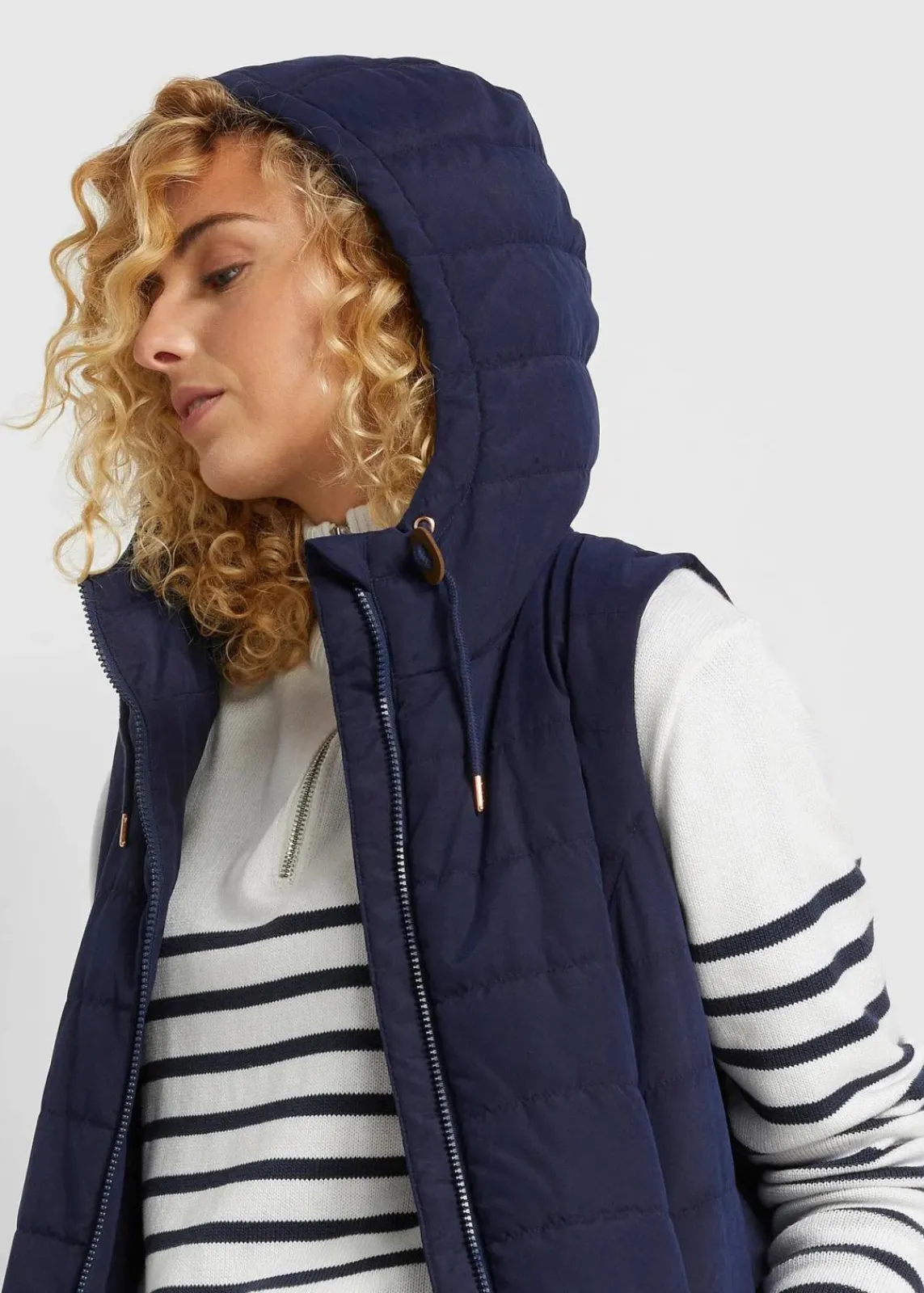 bonprix Bekleidung·Hosen|Jacken & Mäntel^Longsteppweste dunkelblau