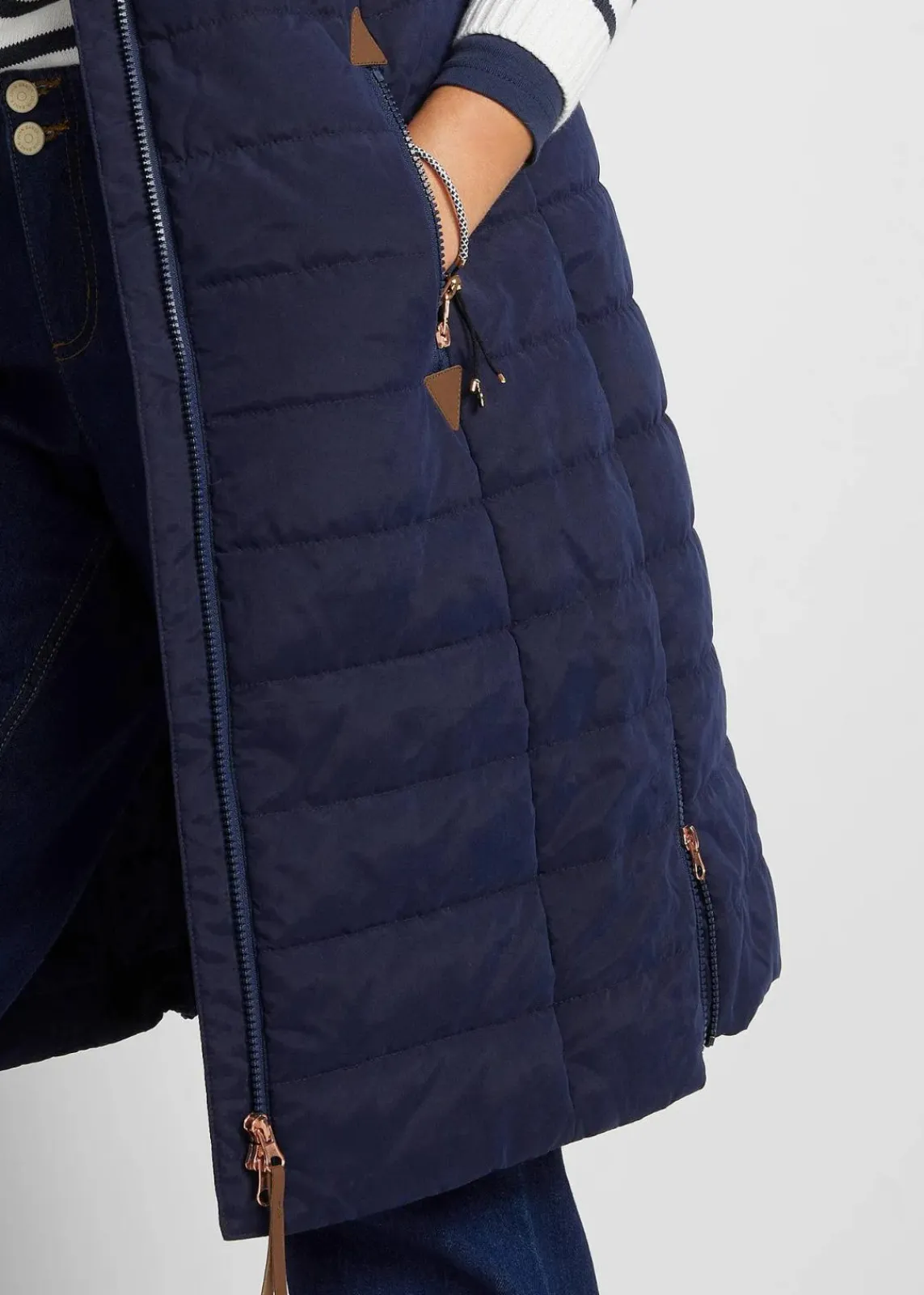 bonprix Bekleidung·Hosen|Jacken & Mäntel^Longsteppweste dunkelblau