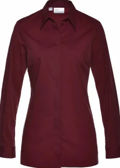 bonprix Blusen & Tuniken|Bekleidung·Jacken & Mäntel^Long-Stretch-Bluse ahornrot
