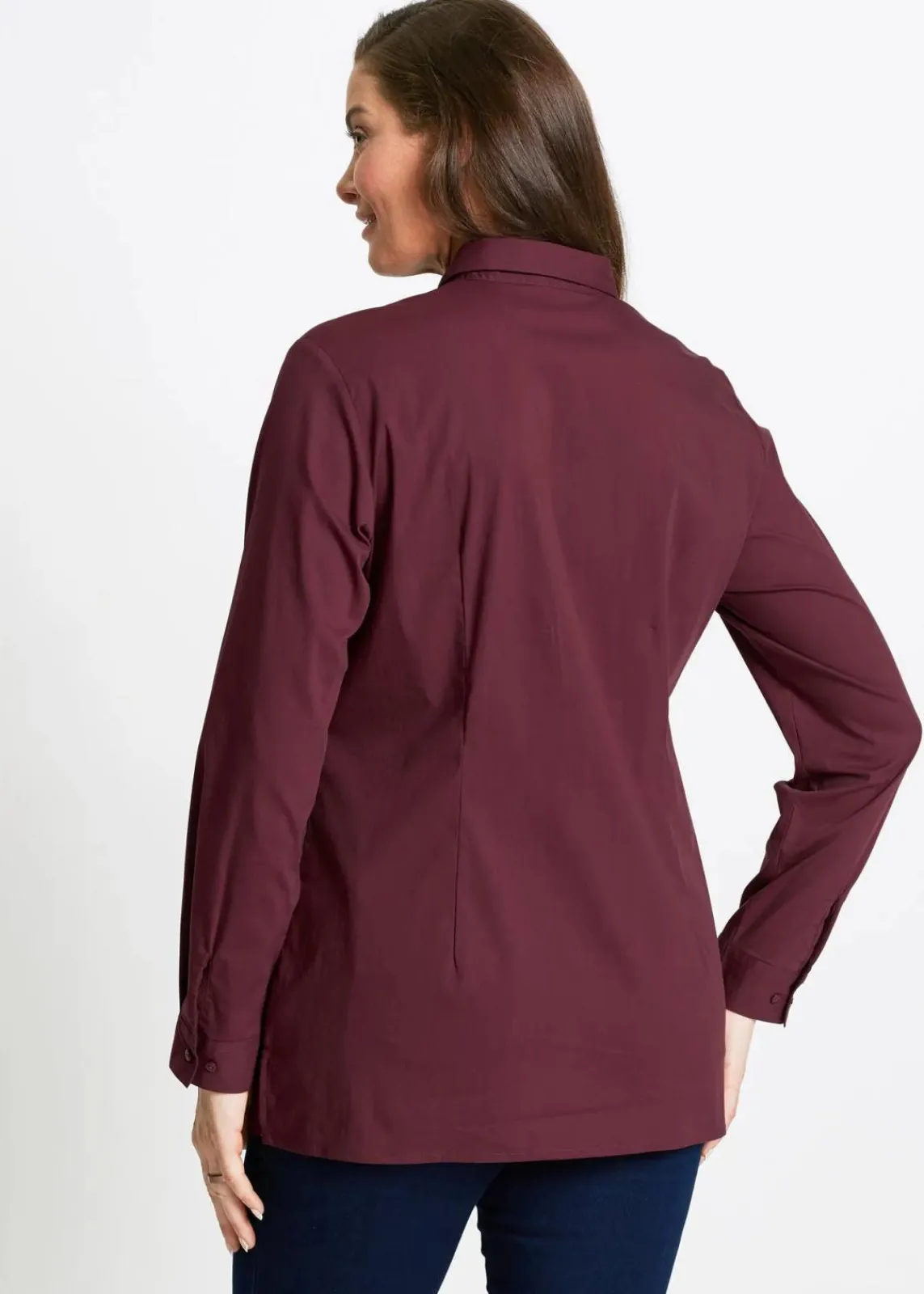 bonprix Blusen & Tuniken|Bekleidung·Jacken & Mäntel^Long-Stretch-Bluse ahornrot
