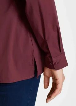 bonprix Blusen & Tuniken|Bekleidung·Jacken & Mäntel^Long-Stretch-Bluse ahornrot