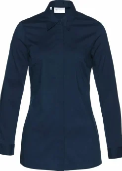bonprix Blusen & Tuniken|Bekleidung·Jacken & Mäntel^Long-Stretch-Bluse dunkelblau