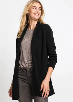 bonprix Bekleidung·Umstandsmode|Strickmode^Longstrickjacke schwarz