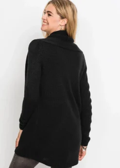 bonprix Bekleidung·Umstandsmode|Strickmode^Longstrickjacke schwarz