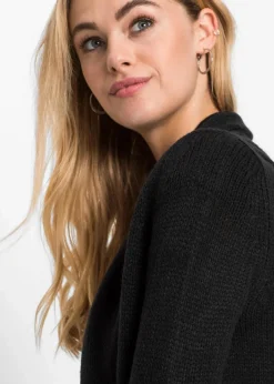 bonprix Bekleidung·Umstandsmode|Strickmode^Longstrickjacke schwarz