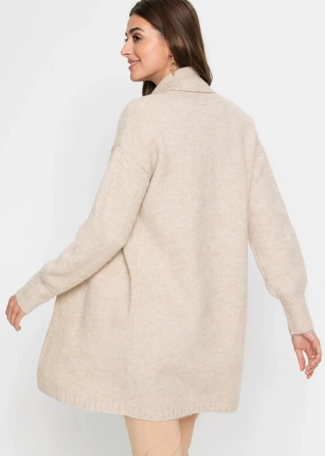 bonprix Bekleidung·Umstandsmode|Bekleidung·Röcke^Longstrickjacke beige meliert