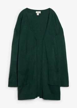 bonprix Bekleidung·Umstandsmode|Strickmode^Longstrickjacke tiefgrün
