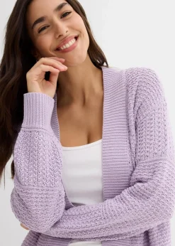 bonprix Bekleidung·Umstandsmode|Strickmode^Longstrickjacke zartflieder