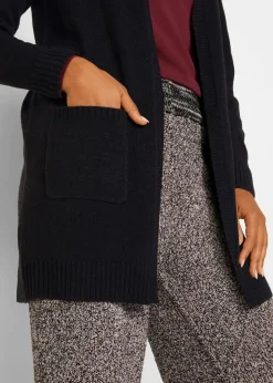 bonprix Pullover & Strickjacken|Basics^Longstrickjacke schwarz