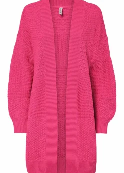bonprix Bekleidung·Umstandsmode|Strickmode^Longstrickjacke dunkelpink