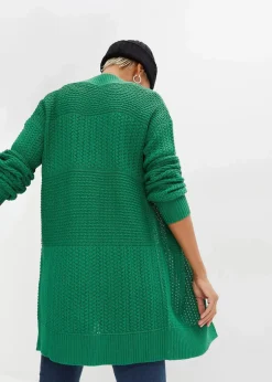 bonprix Pullover & Strickjacken|Bekleidung·Jeans^Longstrickjacke grün