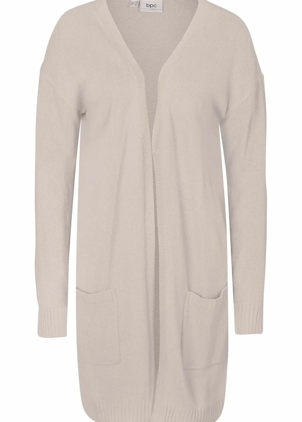 bonprix Pullover & Strickjacken|Basics^Longstrickjacke steingrau
