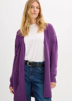bonprix Pullover & Strickjacken|Basics^Longstrickjacke steingrau