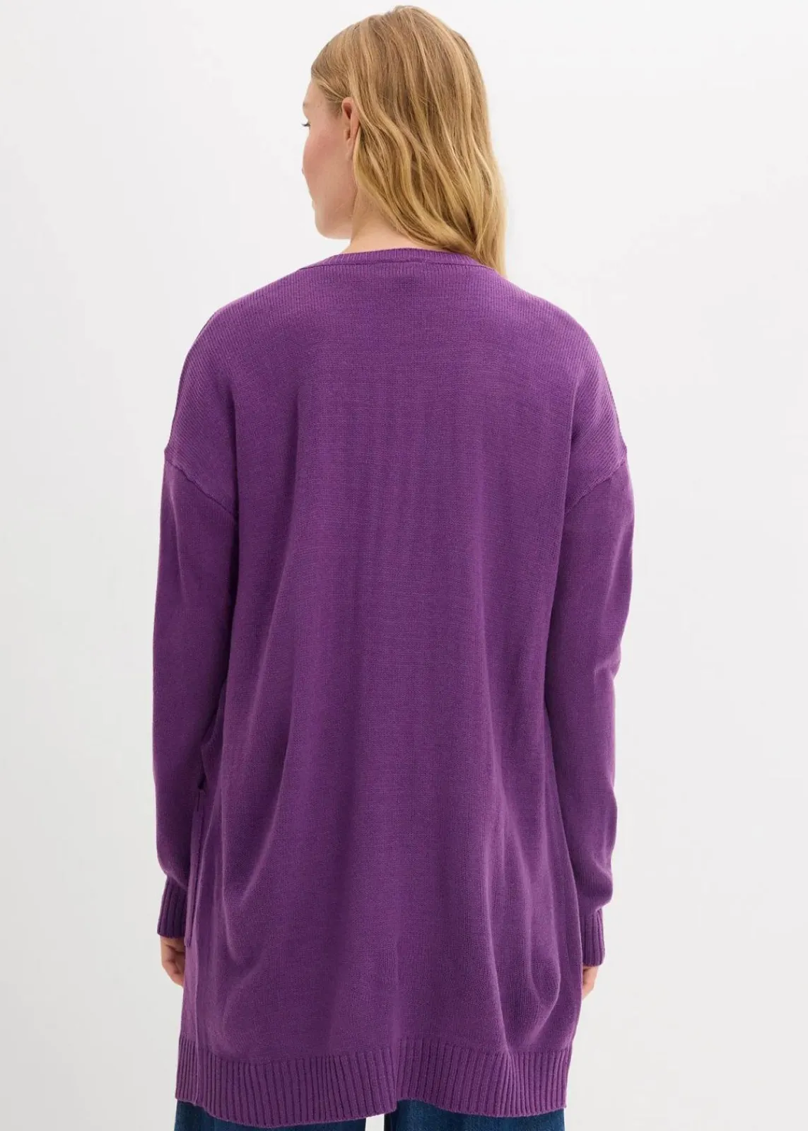 bonprix Pullover & Strickjacken|Basics^Longstrickjacke steingrau