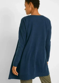 bonprix Pullover & Strickjacken|Basics^Longstrickjacke dunkelblau