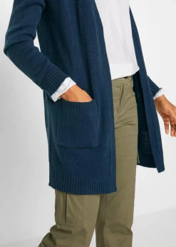 bonprix Pullover & Strickjacken|Basics^Longstrickjacke dunkelblau