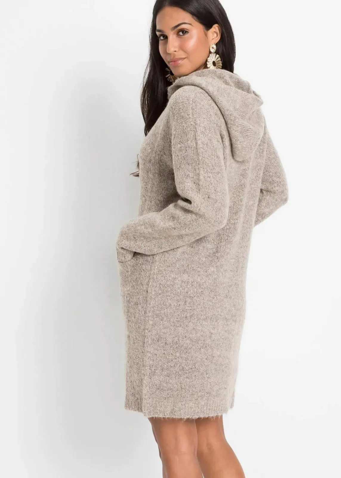 bonprix Bekleidung·Umstandsmode|Bekleidung·Jeans^Longstrickjacke hellbeige meliert