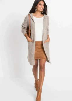 bonprix Bekleidung·Umstandsmode|Bekleidung·Jeans^Longstrickjacke hellbeige meliert