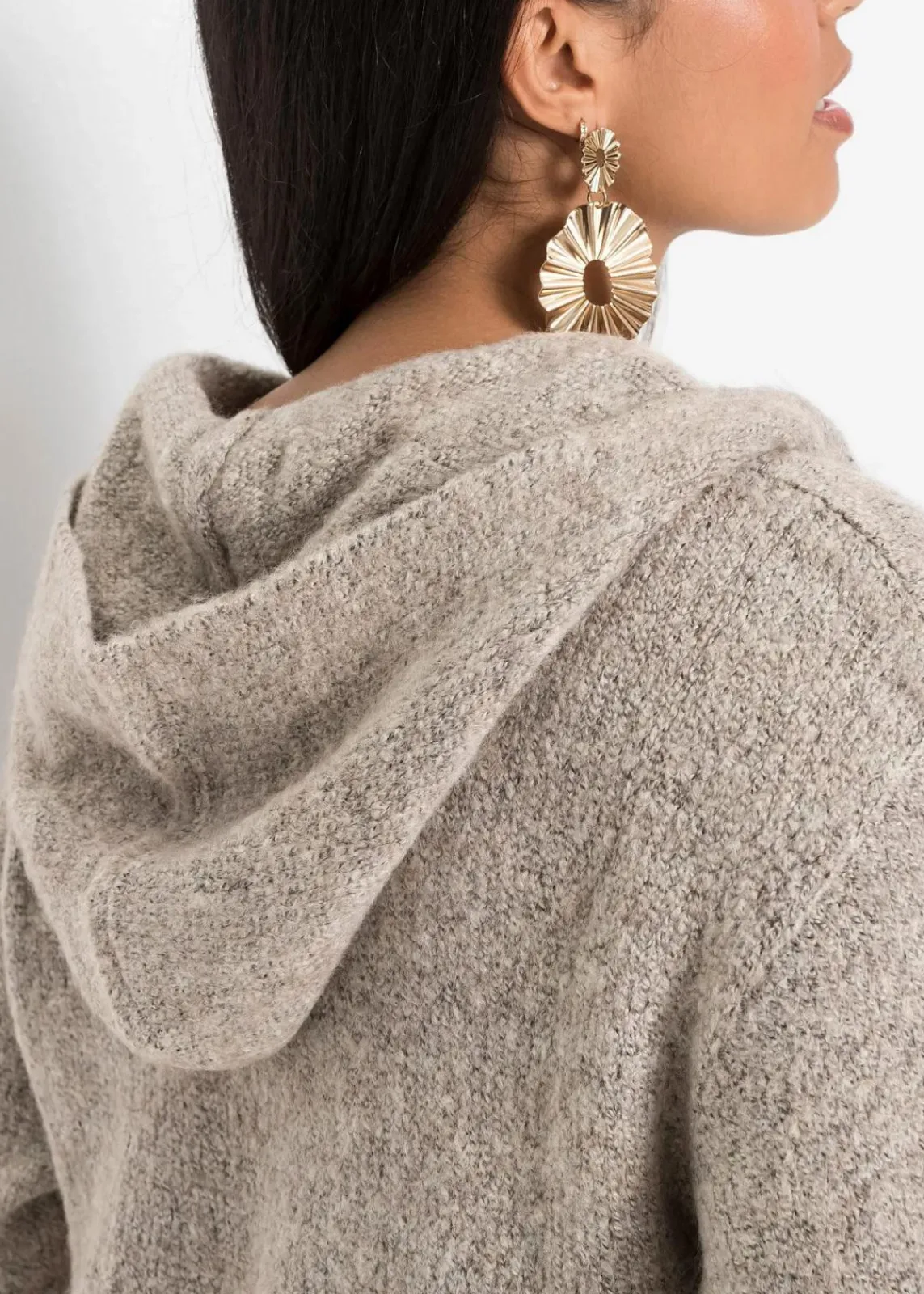 bonprix Bekleidung·Umstandsmode|Bekleidung·Jeans^Longstrickjacke hellbeige meliert