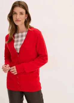 bonprix Bekleidung·Umstandsmode|Bekleidung·Röcke^Longstrickjacke aus softem Viskose-Mix lavarot