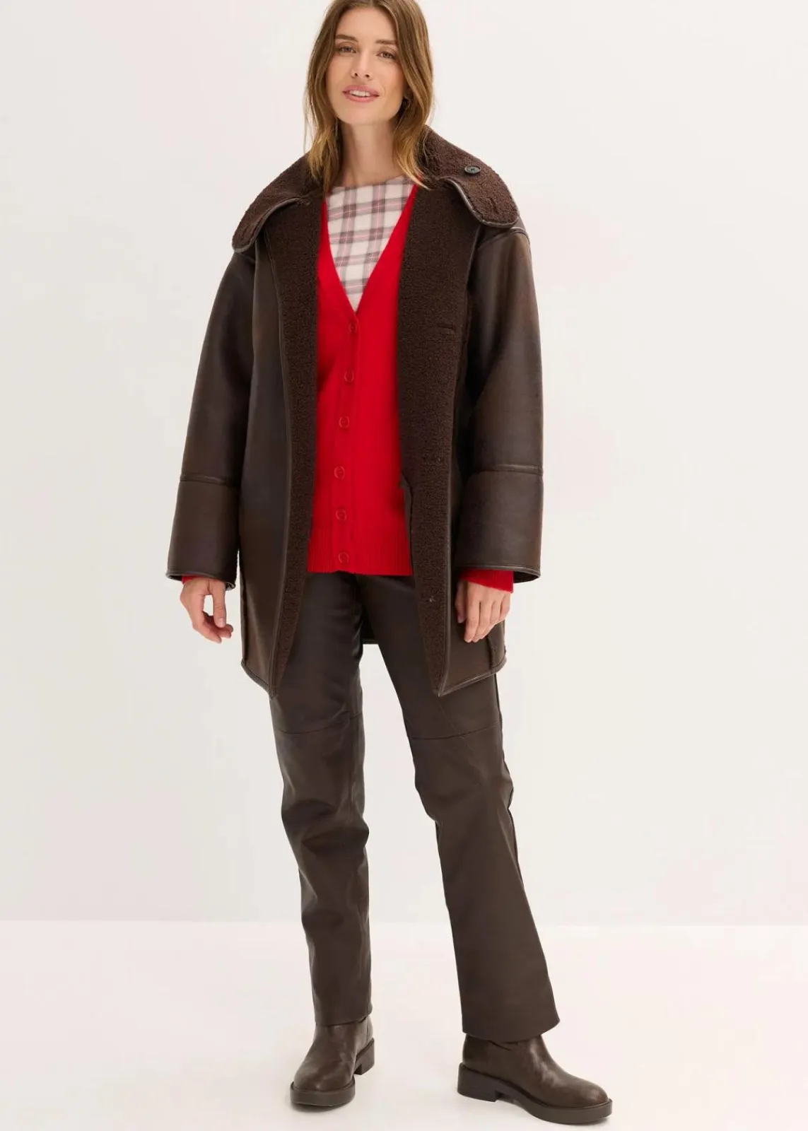 bonprix Bekleidung·Umstandsmode|Bekleidung·Röcke^Longstrickjacke aus softem Viskose-Mix lavarot