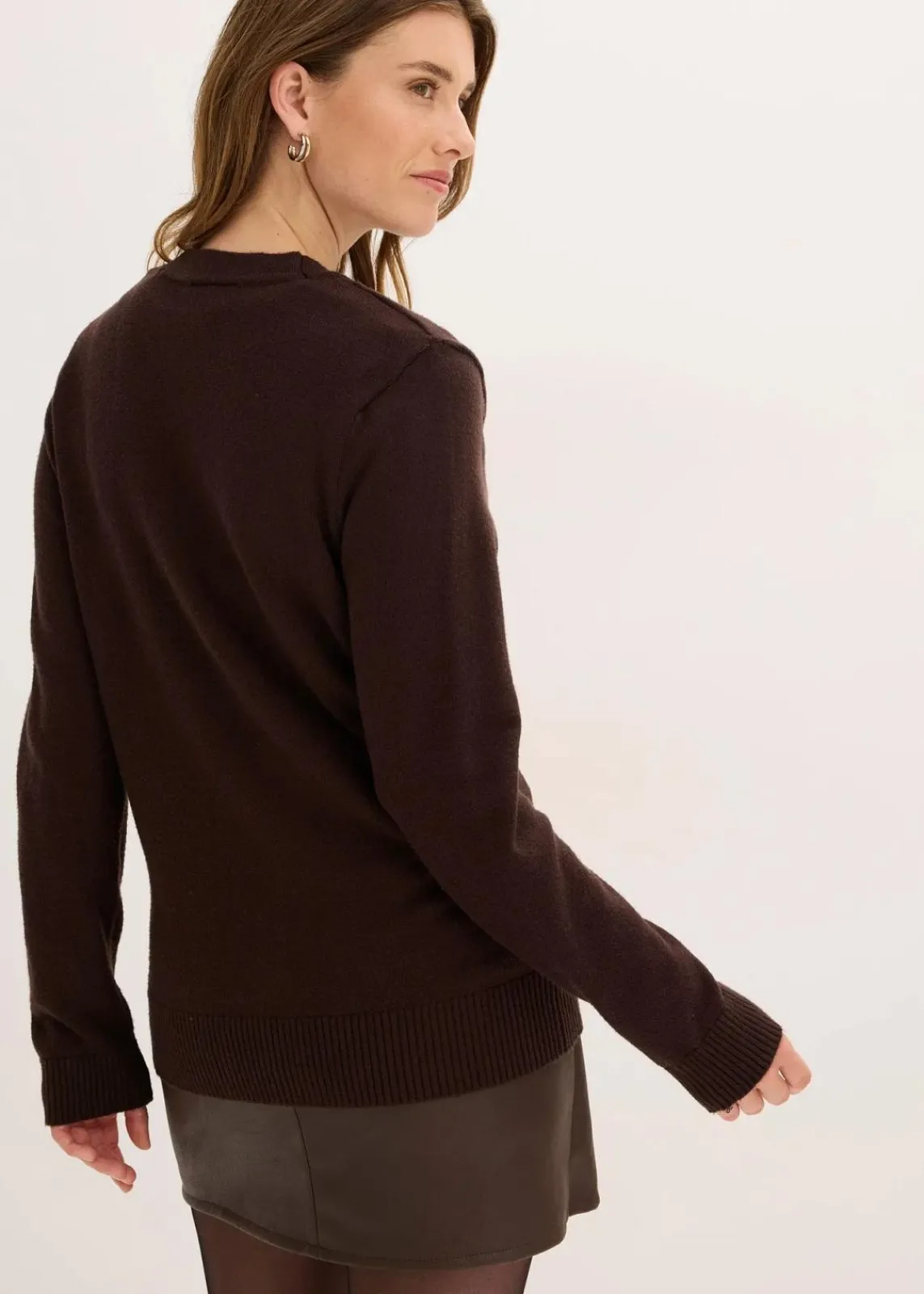bonprix Nachhaltigere Materialien|Pullover & Strickjacken^Longstrickjacke aus softem Viskose-Mix dunkelbraun