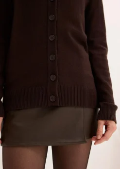 bonprix Nachhaltigere Materialien|Pullover & Strickjacken^Longstrickjacke aus softem Viskose-Mix dunkelbraun