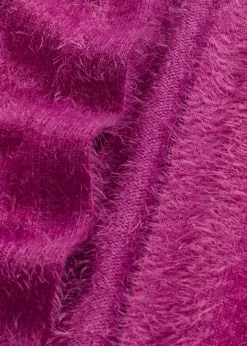 bonprix Bekleidung·Umstandsmode|Strickmode^Longstrickjacke in Flauschoptik dunkelfuchsia