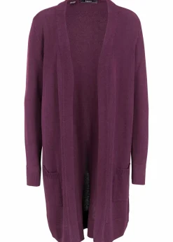 bonprix Strickmode|Pullover & Strickjacken^Longstrickjacke, Langarm holunderbeere