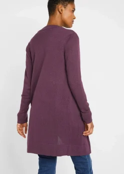 bonprix Strickmode|Pullover & Strickjacken^Longstrickjacke, Langarm holunderbeere