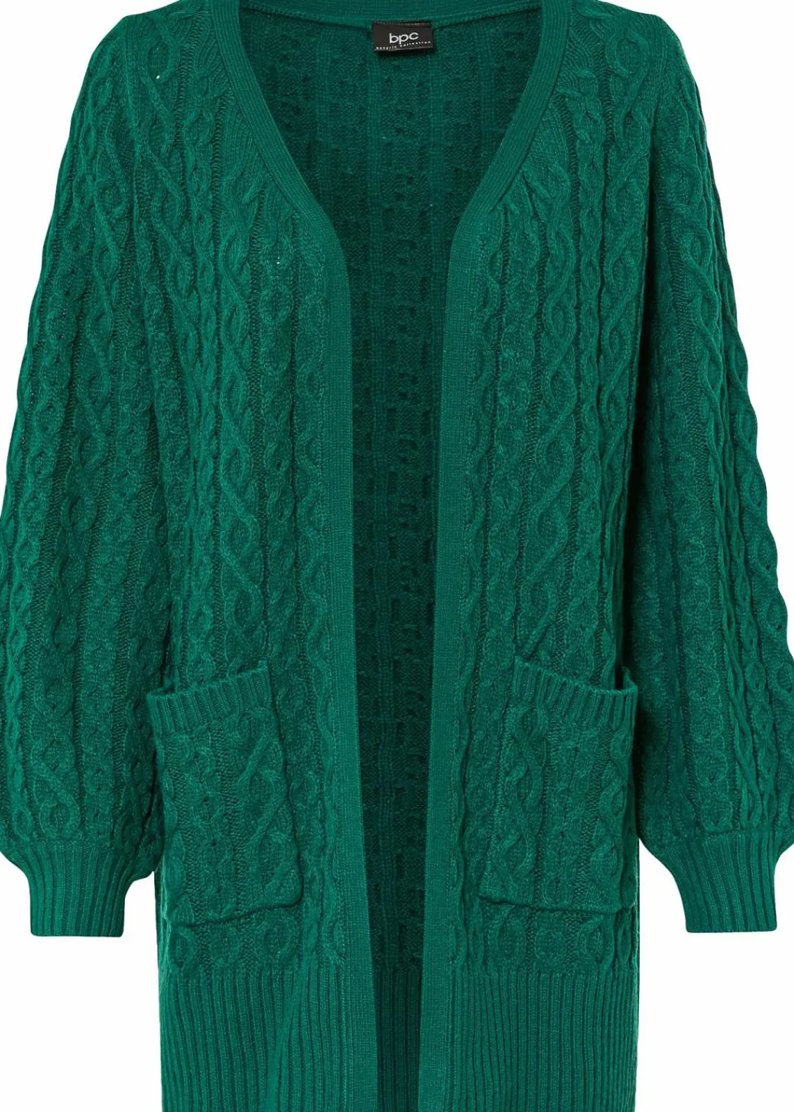 bonprix Bekleidung·Umstandsmode|Bekleidung·Jeans^Longstrickjacke mit Ballonärmeln brillantgrün