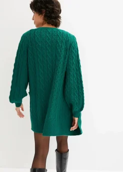 bonprix Bekleidung·Umstandsmode|Bekleidung·Jeans^Longstrickjacke mit Ballonärmeln brillantgrün
