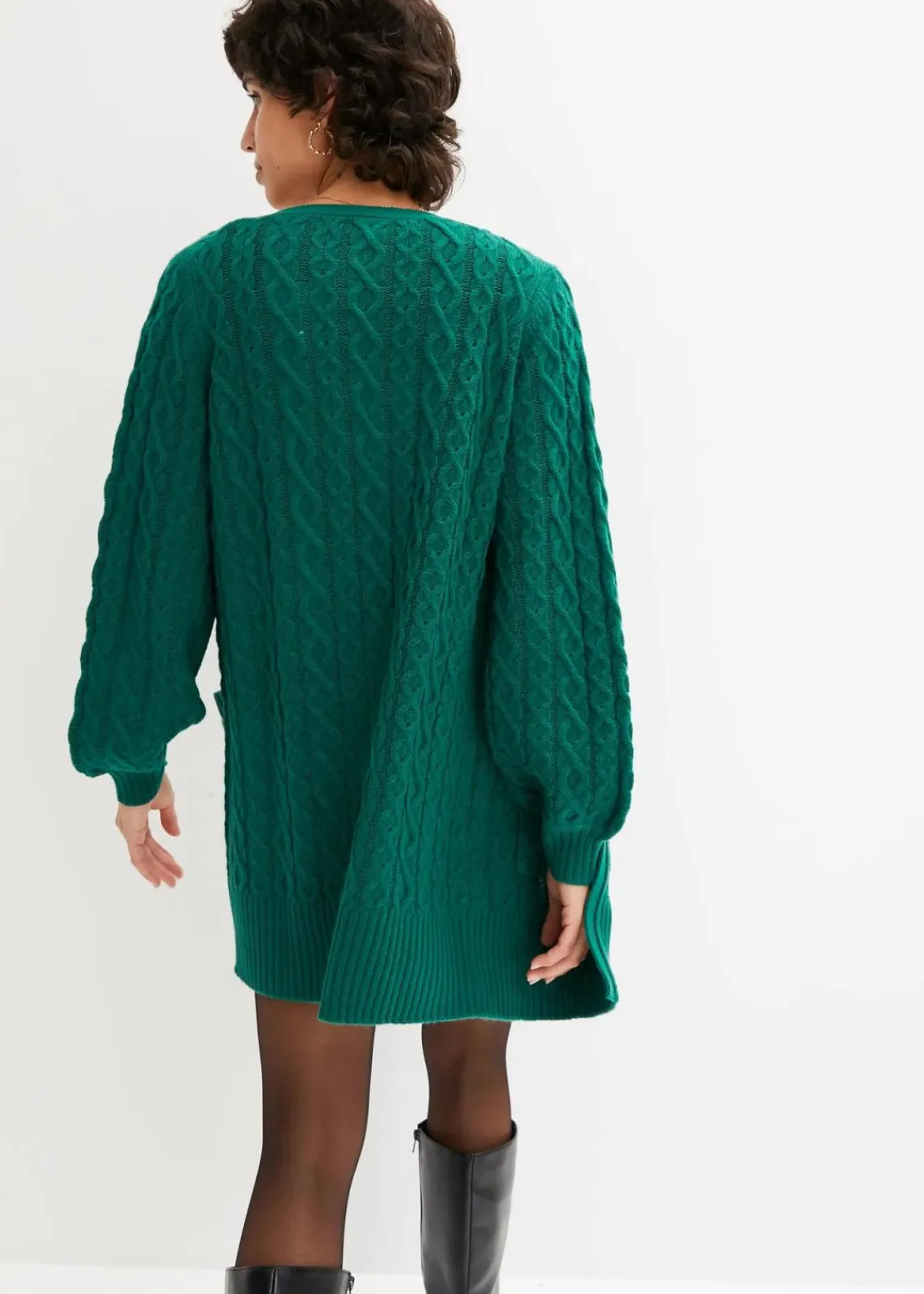 bonprix Bekleidung·Umstandsmode|Bekleidung·Jeans^Longstrickjacke mit Ballonärmeln brillantgrün