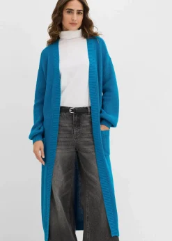 bonprix Bekleidung·Umstandsmode|Strickmode^Longstrickjacke mit überschnittener Schulter atlantiktürkis