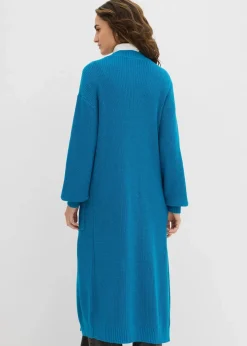 bonprix Bekleidung·Umstandsmode|Strickmode^Longstrickjacke mit überschnittener Schulter atlantiktürkis