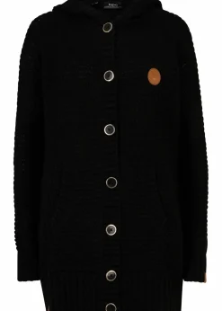 bonprix Bekleidung·Umstandsmode|Bekleidung·Jeans^Longstrickjacke mit Kapuze schwarz