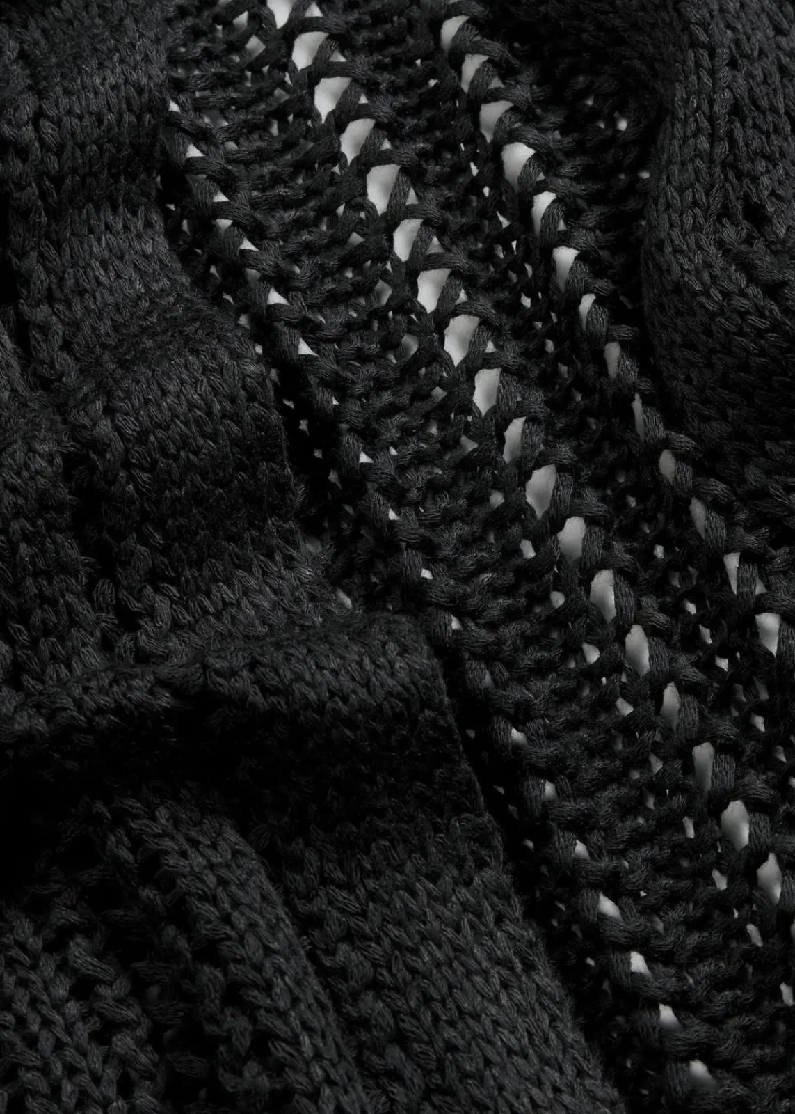 bonprix Strickmode|Pullover & Strickjacken^Longstrickjacke mit Lochmuster schwarz