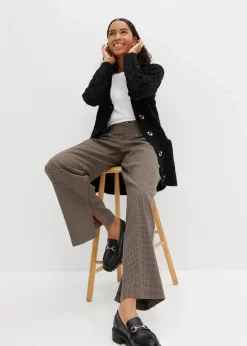 bonprix Bekleidung·Umstandsmode|Pullover & Strickjacken^Longstrickjacke mit Schalkragen und Zopfmuster schwarz