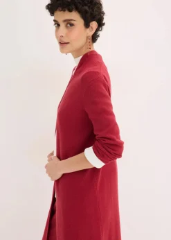 bonprix Bekleidung·Umstandsmode|Pullover & Strickjacken^Longstrickjacke mit Viskose kirschrot