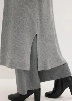 bonprix Bekleidung·Umstandsmode|Pullover & Strickjacken^Longstrickjacke mit Viskose grau meliert