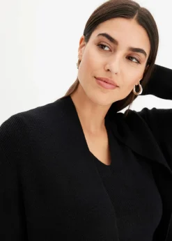 bonprix Pullover & Strickjacken|Strickmode^Longstrickjacke mit Viskose schwarz