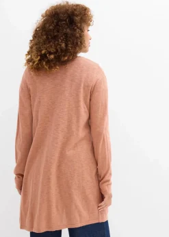 bonprix Bekleidung·Röcke|Bekleidung·Jeans^Longstrickjacke, offen schokosorbet