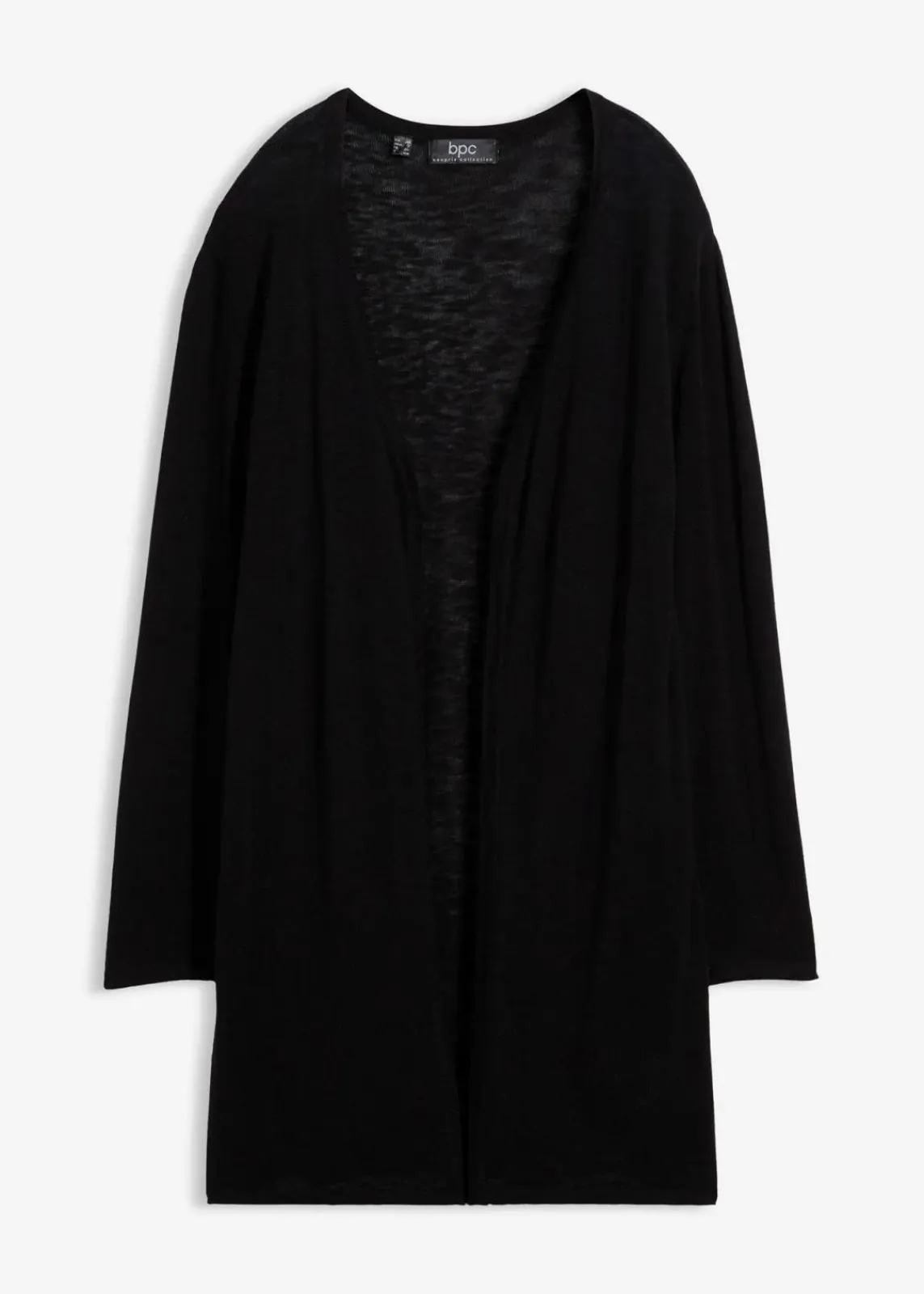 bonprix Bekleidung·Röcke|Bekleidung·Jeans^Longstrickjacke, offen schwarz