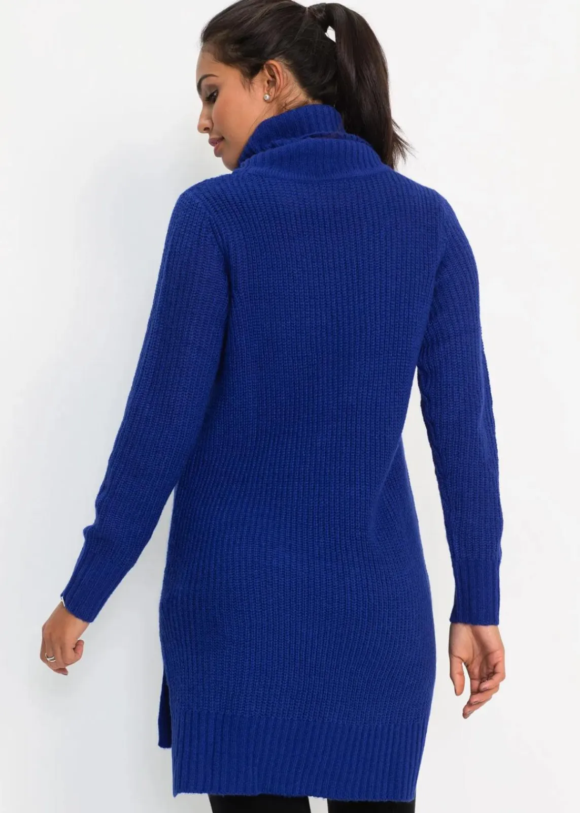 bonprix Pullover & Strickjacken|Strickmode^Long-Strickpullover saphirblau
