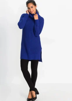 bonprix Pullover & Strickjacken|Strickmode^Long-Strickpullover saphirblau