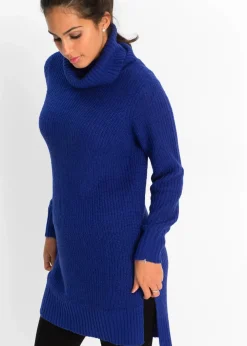 bonprix Pullover & Strickjacken|Strickmode^Long-Strickpullover saphirblau