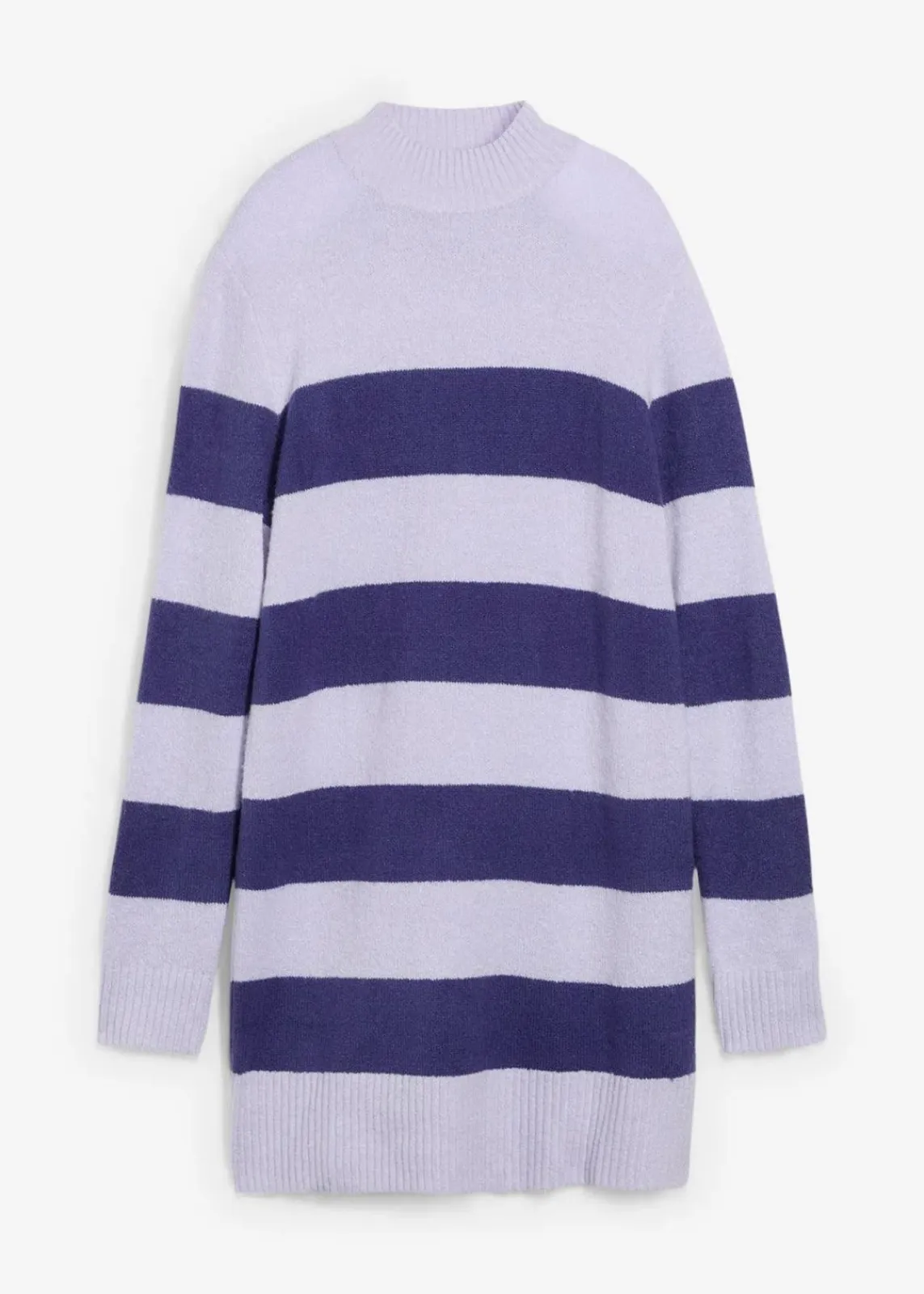 bonprix Bekleidung·Umstandsmode|Bekleidung·Röcke^Long-Strickpullover dunkelpazifik/perlviolett gestreift