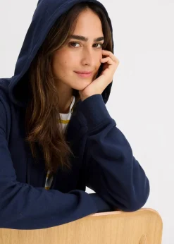 bonprix Sweat|Basics^Long-Sweatjacke dunkelblau