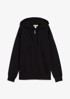 bonprix Bekleidung·Röcke|Bekleidung·Blusen & Tuniken^Long-Sweatjacke schwarz
