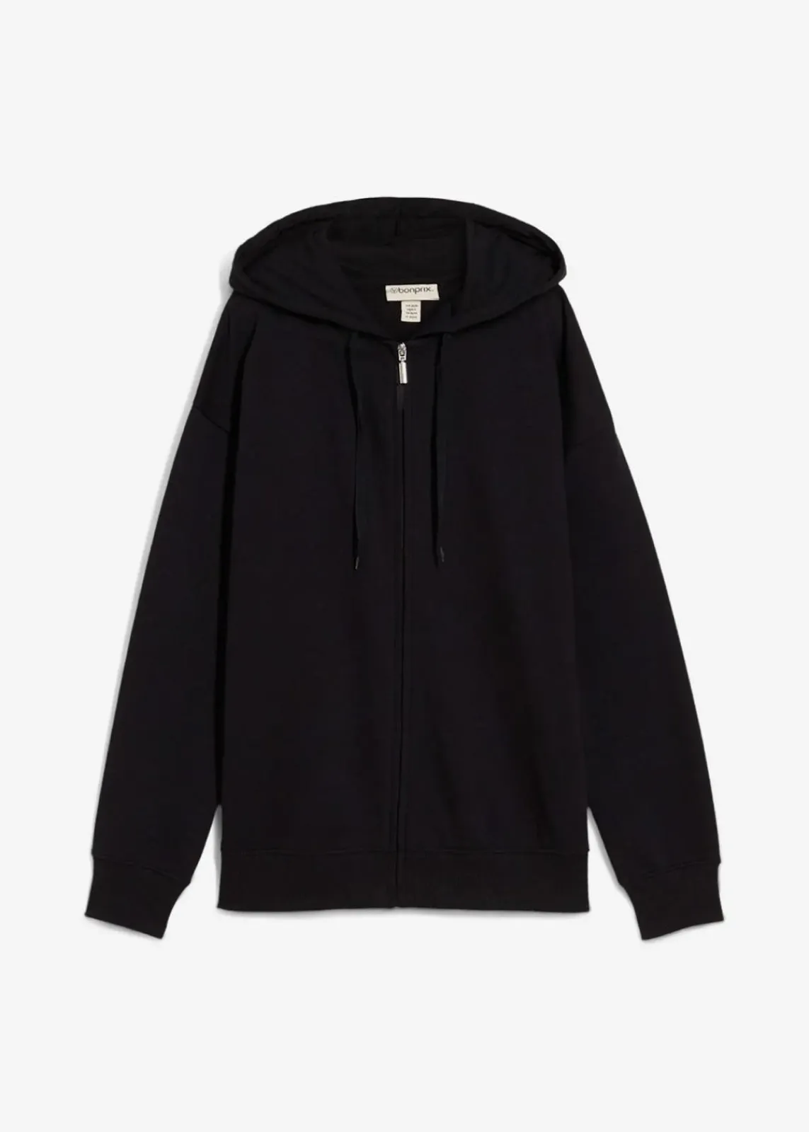 bonprix Bekleidung·Röcke|Bekleidung·Blusen & Tuniken^Long-Sweatjacke schwarz